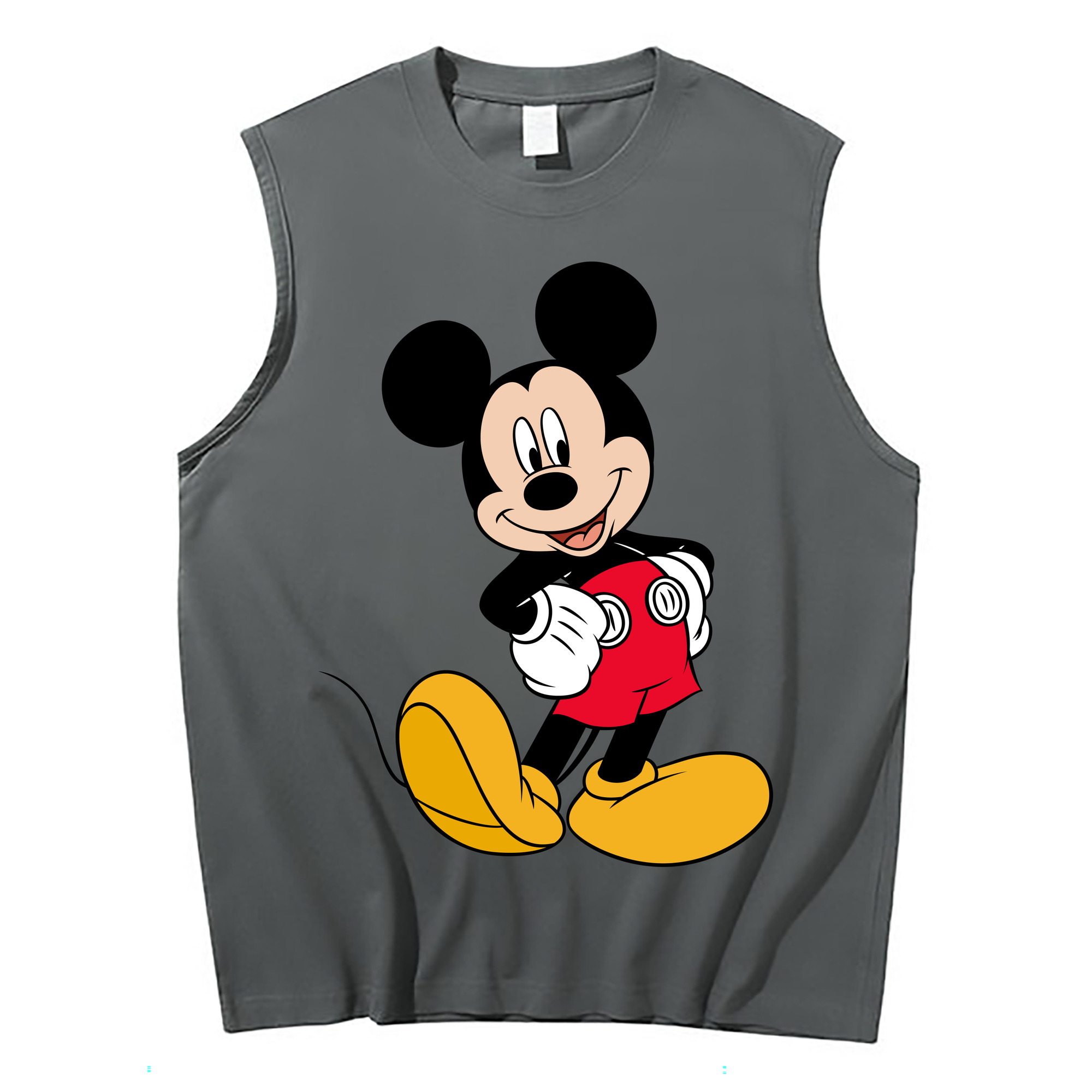 ミッキーマウス Mickey Mouse コットン100％タンクトップ（フロントプリント）